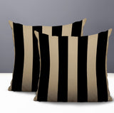 Stan Stripe 2 Sets Indoor/Outdoor Reversible Square Pillow