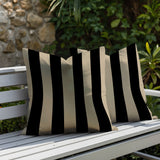 Stan Stripe 2 Sets Indoor/Outdoor Reversible Square Pillow