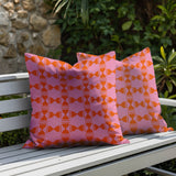 Stan Geo 2 Sets Indoor/Outdoor Reversible Square Pillow
