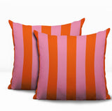 Stan Stripe 2 Sets Indoor/Outdoor Reversible Square Pillow