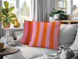 Stan Stripe 2 Sets Indoor/Outdoor Reversible Square Pillow