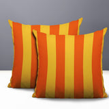 Stan Stripe 2 Sets Indoor/Outdoor Reversible Square Pillow