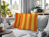 Stan Stripe 2 Sets Indoor/Outdoor Reversible Square Pillow