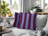 Stan Stripe 2 Sets Indoor/Outdoor Reversible Square Pillow