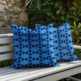Stan Geo 2 Sets Indoor/Outdoor Reversible Square Pillow
