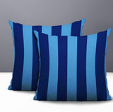 Stan Stripe 2 Sets Indoor/Outdoor Reversible Square Pillow