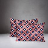 Star Stripe 2 Sets Indoor/Outdoor Reversible Rectangular Pillow