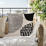 Stea Abstract Reversible Indoor/Outdoor Square Pillow
