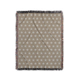 Stella Cotton Blend Blanket Throw in Beige and Off-White, full view