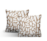 Stone Abstract Reversible Indoor/Outdoor Square Pillow
