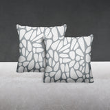 Stone Abstract Reversible Indoor/Outdoor Square Pillow