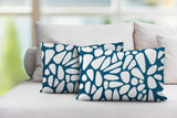 Stone Abstract Reversible Indoor/Outdoor Rectangular Pillow