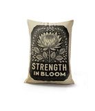Strength Blooms Faux Linen Lumber Pillow