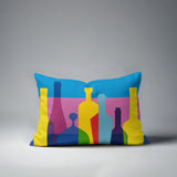 Finley Wine Bottle Lumbar Indoor/Outdoor Throw Pillow