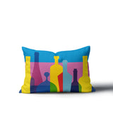 Finley Wine Bottle Lumbar Indoor/Outdoor Throw Pillow
