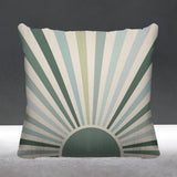 Sunburst Abstract Reversible Indoor/Outdoor Square Pillow
