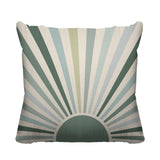 Sunburst Abstract Reversible Indoor/Outdoor Square Pillow