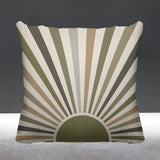 Sunburst Abstract Reversible Indoor/Outdoor Square Pillow