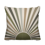 Sunburst Abstract Reversible Indoor/Outdoor Square Pillow