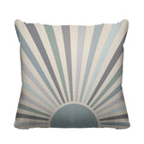 Sunburst Abstract Reversible Indoor/Outdoor Square Pillow
