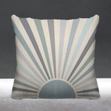 Sunburst Abstract Reversible Indoor/Outdoor Square Pillow