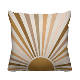 Sunburst Abstract Reversible Indoor/Outdoor Square Pillow