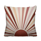 Sunburst Abstract Reversible Indoor/Outdoor Square Pillow