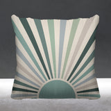 Sunburst Abstract Reversible Indoor/Outdoor Square Pillow