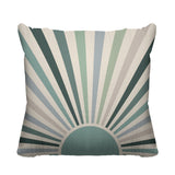 Sunburst Abstract Reversible Indoor/Outdoor Square Pillow