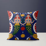 Taja Microsuede Square Throw Pillow in Red; Yellow; Green - Size 20x20