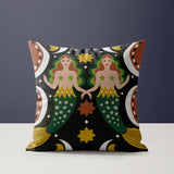 Taja Microsuede Square Throw Pillow in Black; Brown; Green; Yellow - Size 20x20