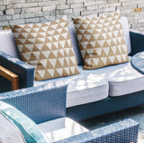 Tanno Geometric Reversible Indoor/Outdoor Square Pillow