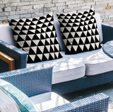 Tanno Geometric Reversible Indoor/Outdoor Square Pillow