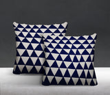 Tanno Geometric Reversible Indoor/Outdoor Square Pillow