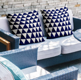 Tanno Geometric Reversible Indoor/Outdoor Square Pillow
