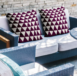 Tanno Geometric Reversible Indoor/Outdoor Square Pillow