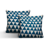 Tanno Geometric Reversible Indoor/Outdoor Square Pillow