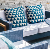 Tanno Geometric Reversible Indoor/Outdoor Square Pillow