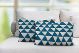 Tanno Geometric Reversible Indoor/Outdoor Rectangular Pillow