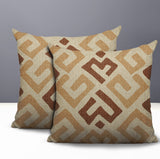 Tara 2 Sets Indoor/Outdoor Reversible Indoor Pillow in Beige - Size 25x18
