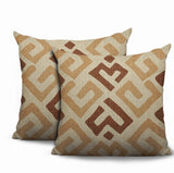 Tara 2 Sets Indoor/Outdoor Reversible Indoor Pillow in Beige - Size 25x18