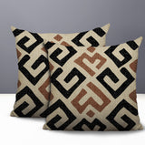 Tara 2 Sets Indoor/Outdoor Reversible Indoor Pillow in Black - Size 25x18