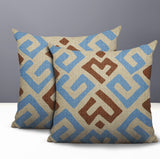 Tara 2 Sets Indoor/Outdoor Reversible Indoor Pillow in Blue - Size 25x18