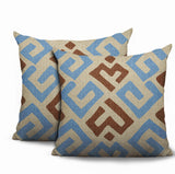 Tara 2 Sets Indoor/Outdoor Reversible Indoor Pillow in Blue - Size 25x18