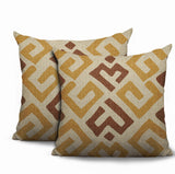 Tara 2 Sets Indoor/Outdoor Reversible Indoor Pillow in Carmel - Size 25x18