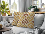 Tara 2 Sets Indoor/Outdoor Reversible Indoor Pillow in Carmel - Size 25x18