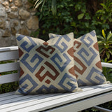 Tara 2 Sets Indoor/Outdoor Reversible Indoor Pillow in Gray - Size 20x14