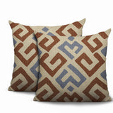 Tara 2 Sets Indoor/Outdoor Reversible Indoor Pillow in Umber - Size 25x18
