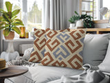 Tara 2 Sets Indoor/Outdoor Reversible Indoor Pillow in Umber - Size 25x18