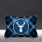 Tartan Reindeer Animal Reversible Indoor/Outdoor Rectangular Pillow
